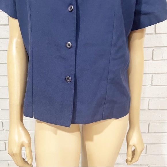 Briggs Women’s Petite Short Sleeve Button Down - Picture 6 of 9